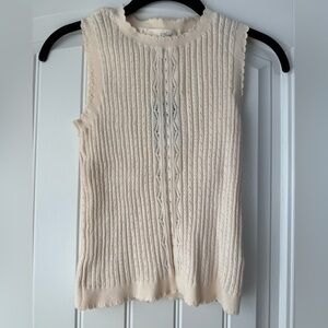 Universal Thread cream knot tank top NWT